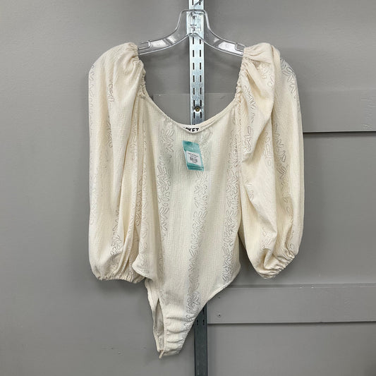 Bodysuit By Clothes Mentor In Cream, Size:S