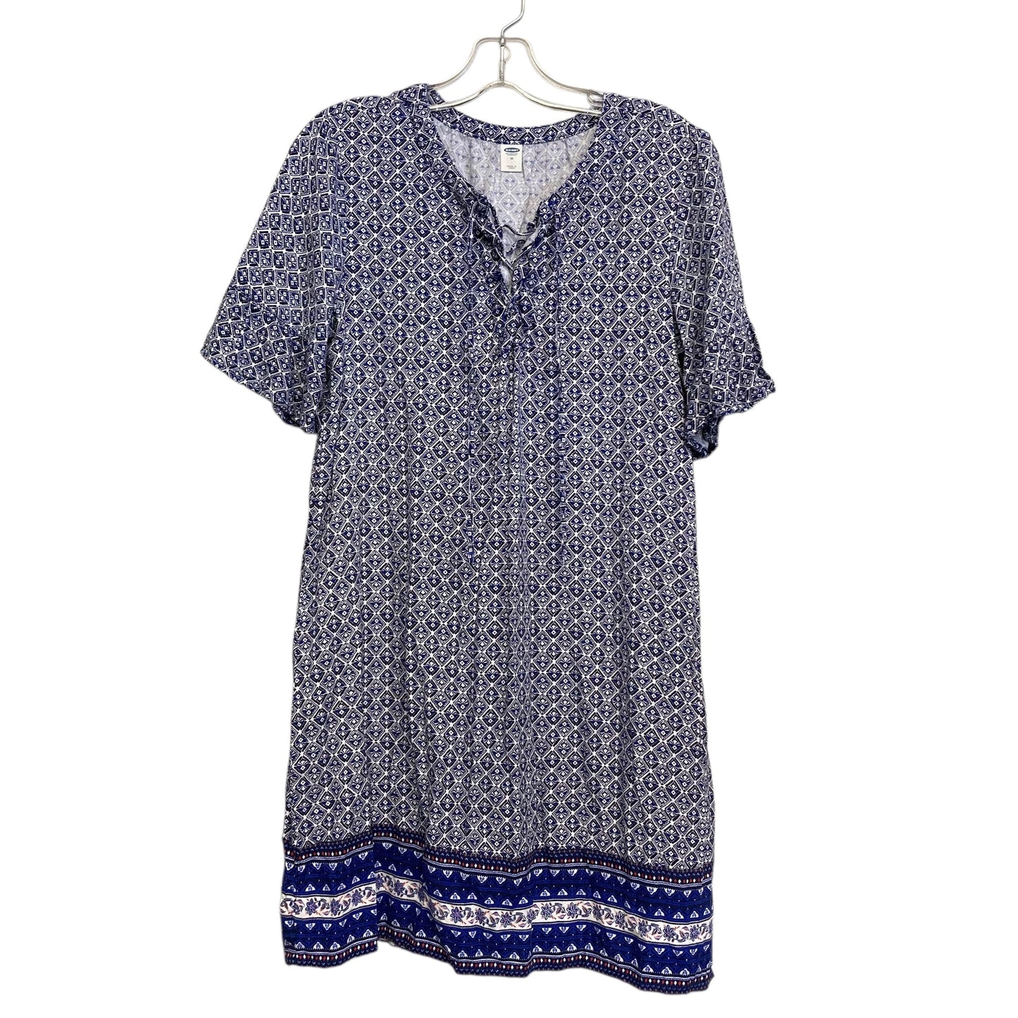 Dress Casual Short By Old Navy In Blue & White, Size:M