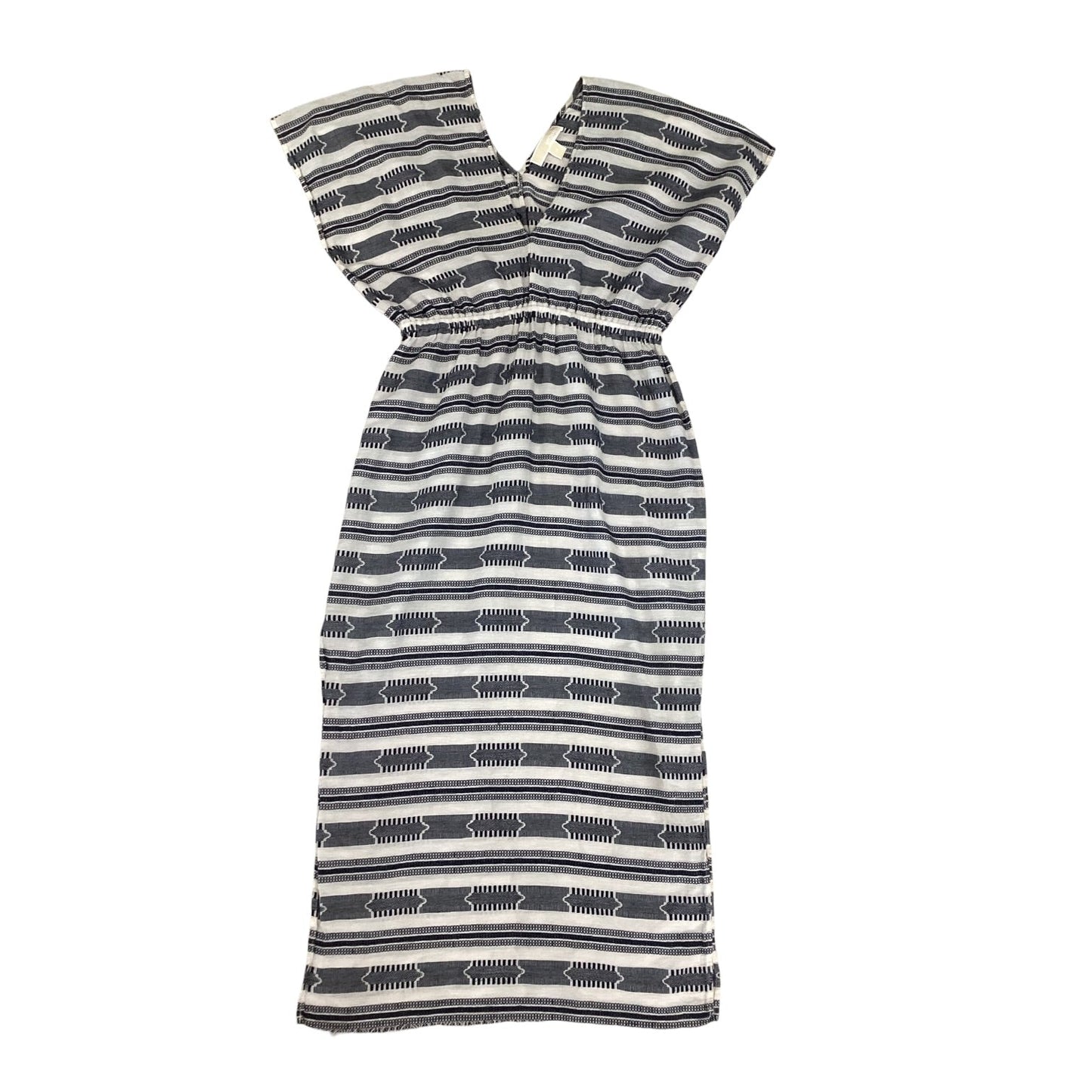Dress Casual Maxi By Michael By Michael Kors In Blue & Tan, Size:M