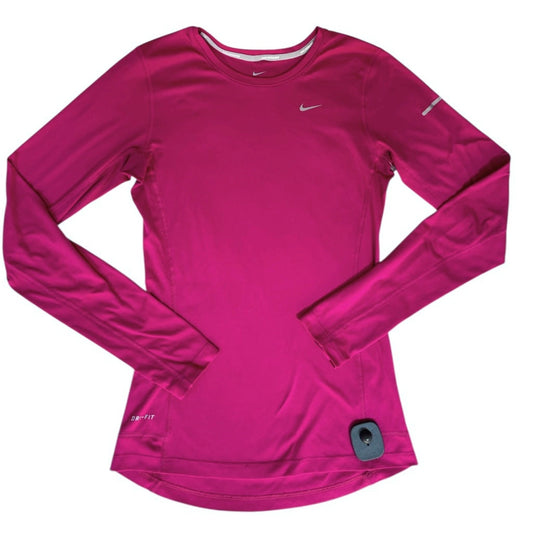 Athletic Top Ls Crewneck By Nike In Pink, Size:Xs