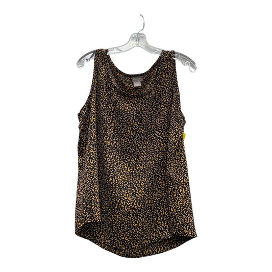 Top Sleeveless By Chicos In Black & Brown, Size:L