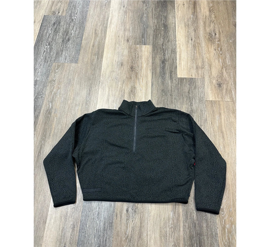 Athletic Top Long Sleeve Collar By Lululemon In Black, Size: 4