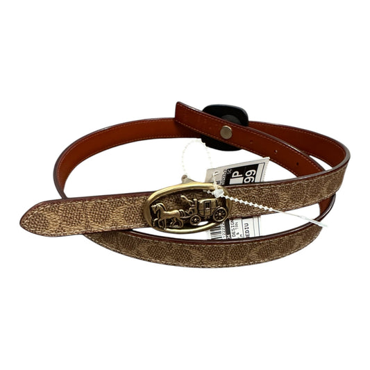 Belt Designer By Coach In Brown & Tan