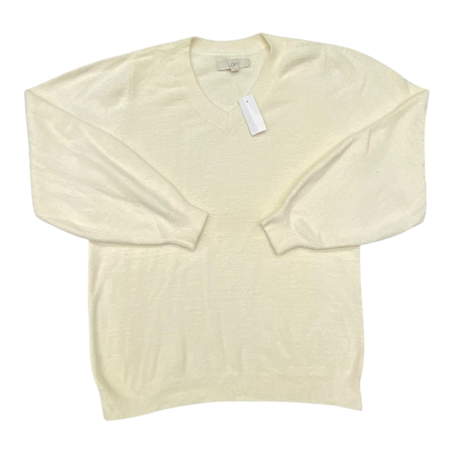Sweater By Loft In Cream, Size:L