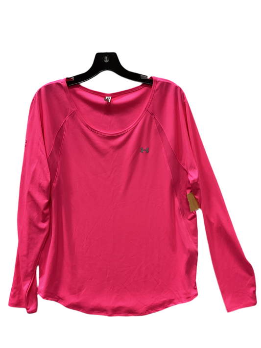 Athletic Top Ls Crewneck By Under Armour In Pink, Size:Xl