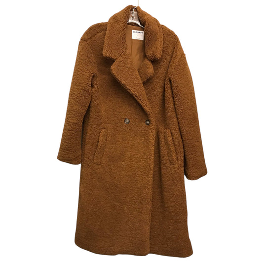 Coat Faux Fur & Sherpa By Old Navy In Brown, Size:M
