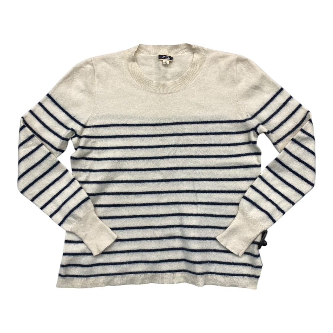 Sweater Cashmere By J. Crew In Striped Pattern, Size:L