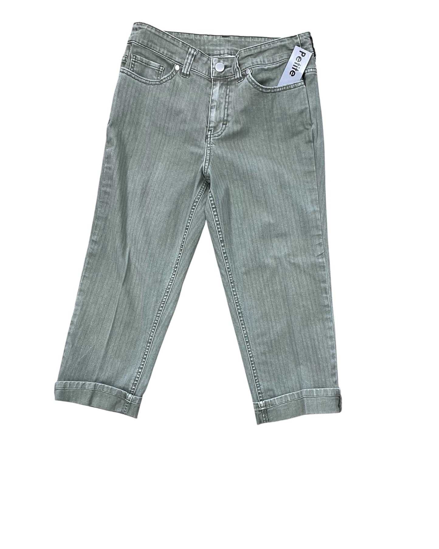 Jeans Cropped By Christopher And Banks In Green, Size:6P