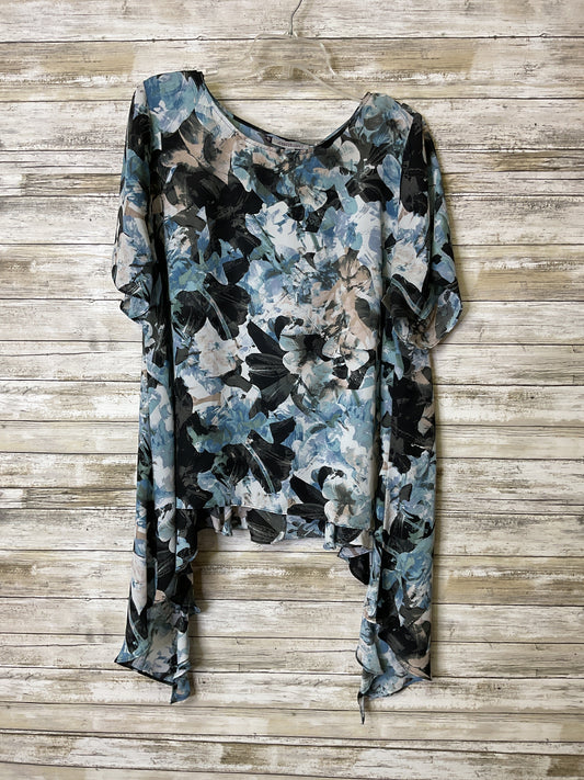 Top Ss By Jennifer Lopez In Black & Blue, Size:1X