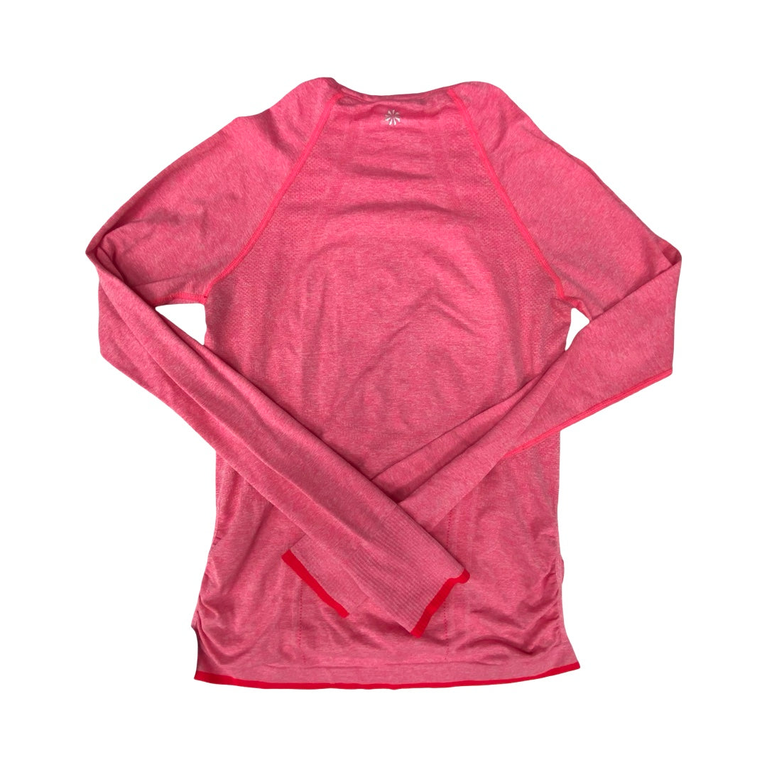 Athletic Top Ls Crewneck By Athleta In Pink, Size:Xs