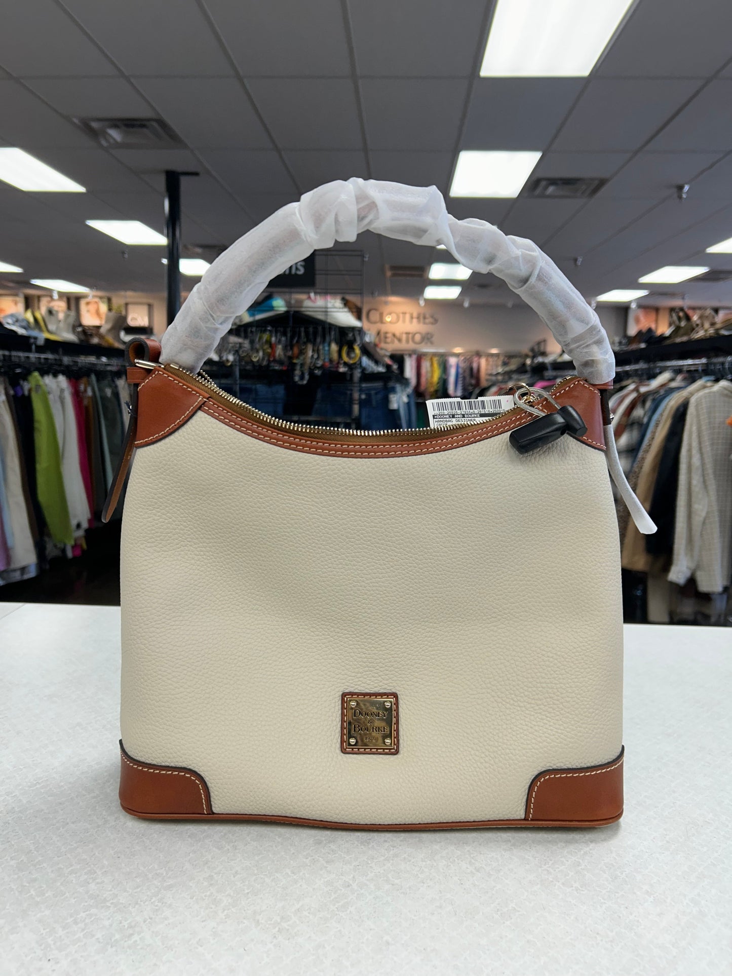 Handbag Designer By Dooney And Bourke In Cream, Size:Large