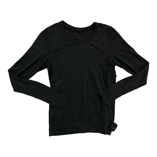 Athletic Top Ls Crewneck By Lululemon In Black, Size:6