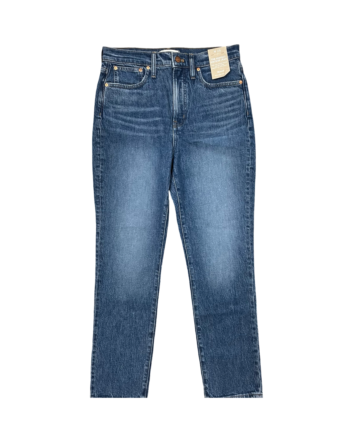 Jeans Straight By Madewell In Blue Denim, Size:8