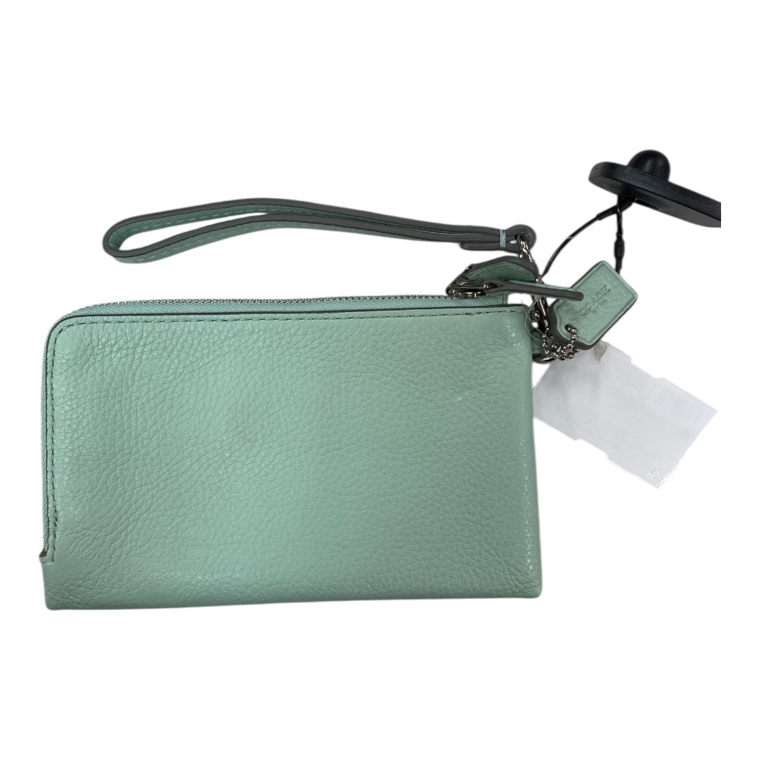 Wristlet Designer By Coach In Green, Size:Medium