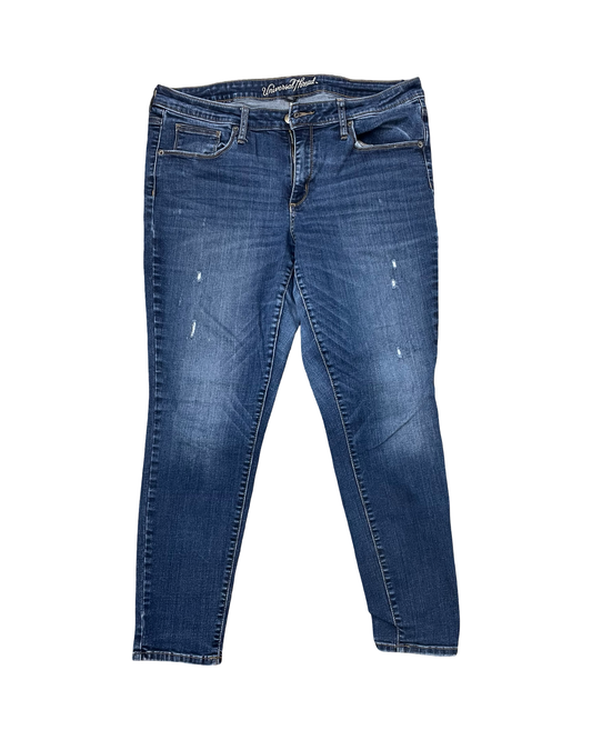 Jeans Skinny By Universal Thread In Blue Denim, Size:14