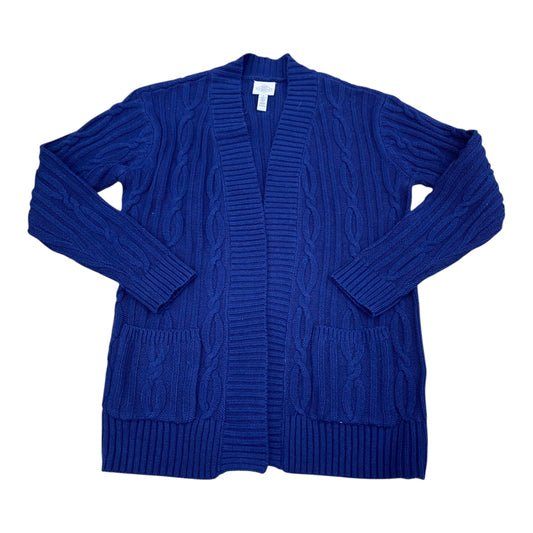 Sweater Cardigan By St Johns Bay In Blue, Size:M