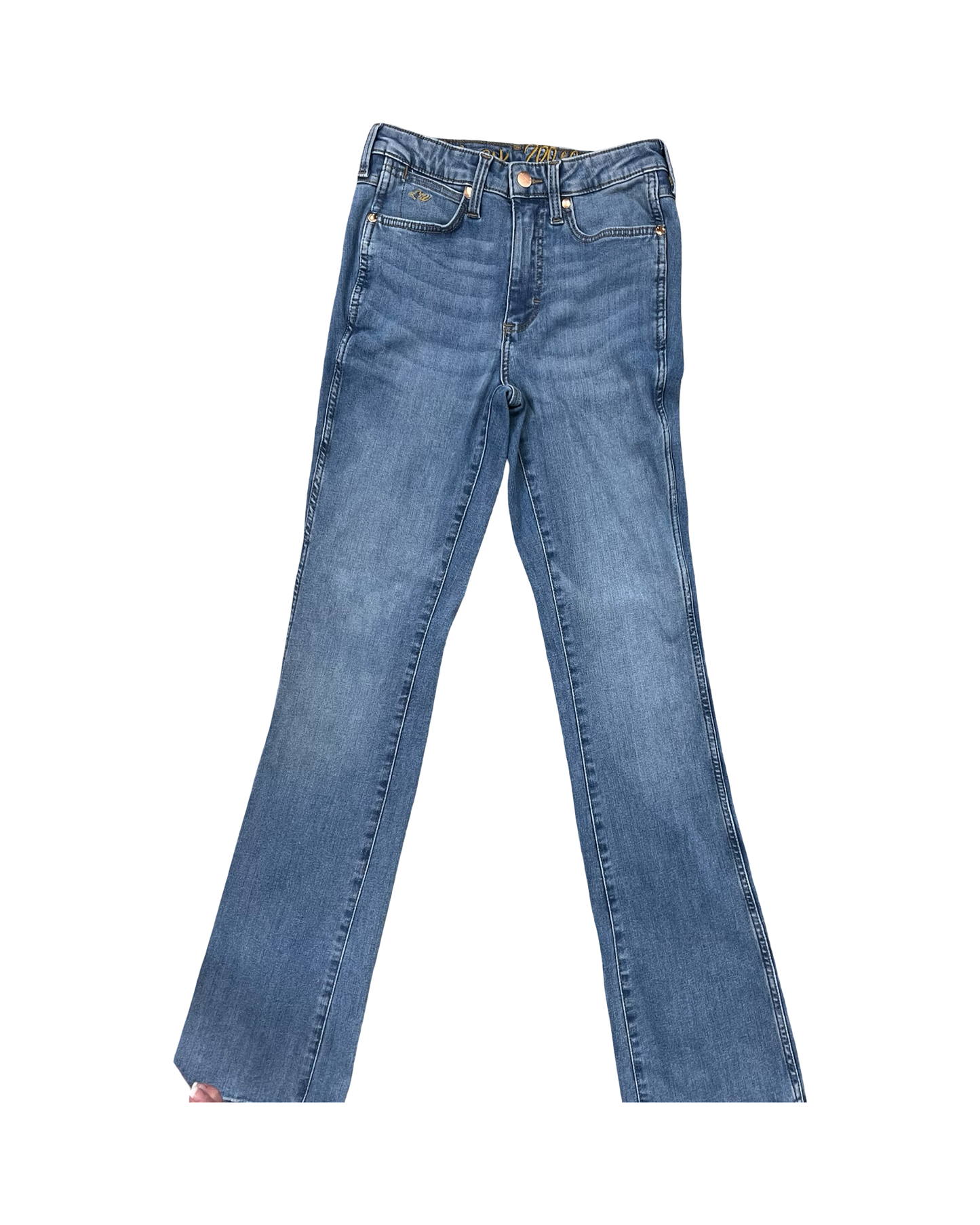 Jeans Boot Cut By Wrangler In Blue Denim, Size:4