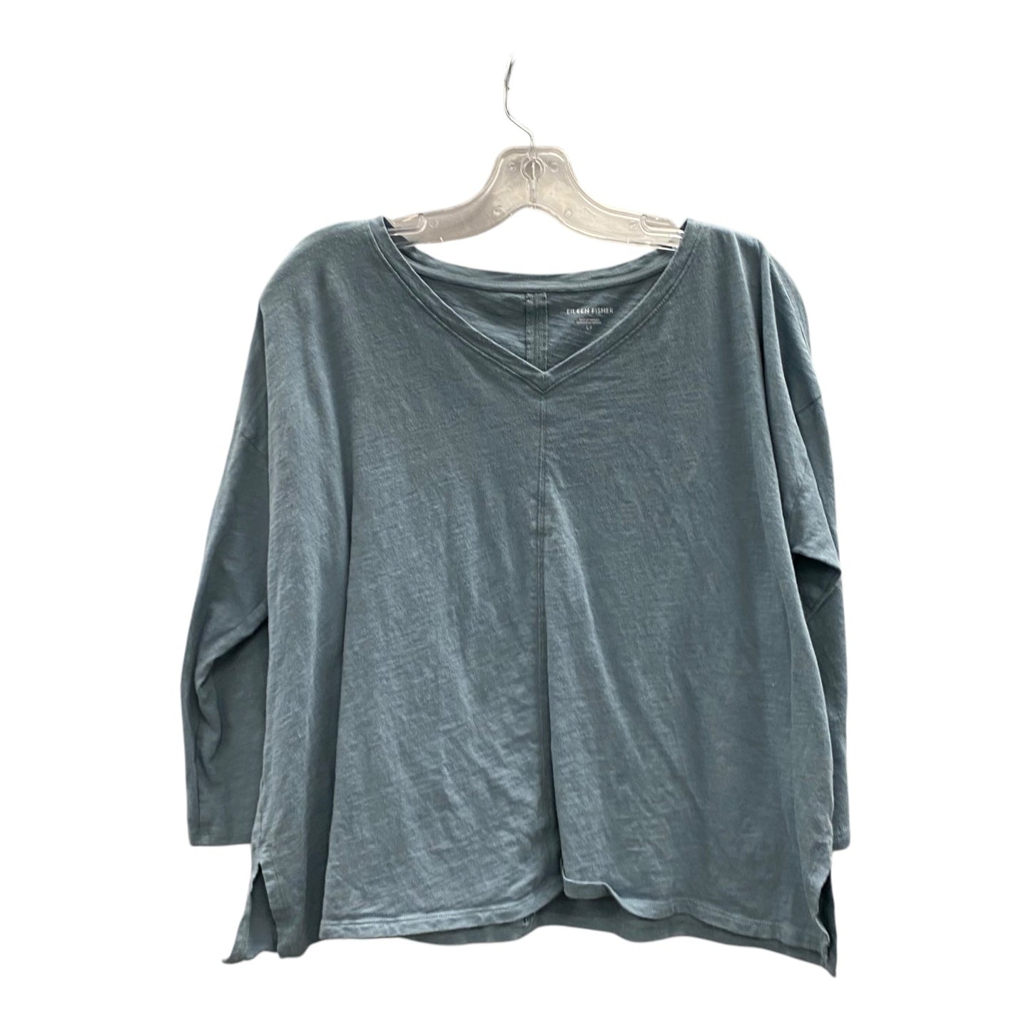 Top 3/4 Sleeve By Eileen Fisher In Grey, Size:S