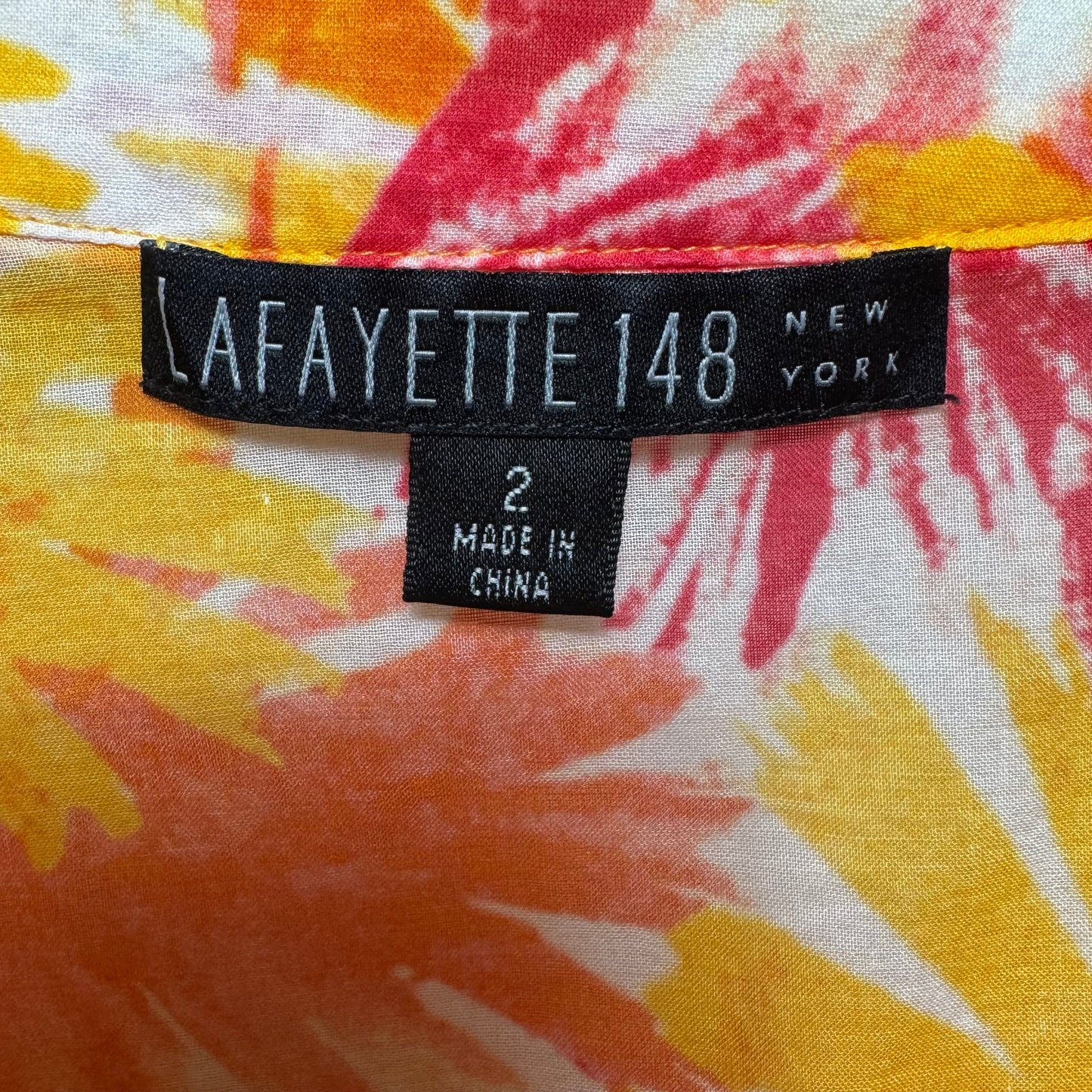 Top Long Sleeve Designer By Lafayette 148 In Floral Print, Size: 2