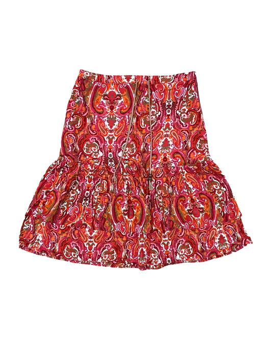 Skirt Midi By Tommy Hilfiger In Orange & Pink, Size:6