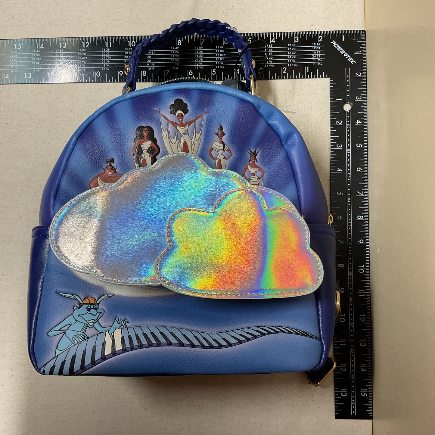 Backpack Leather By Disney Store In Blue, Size:Medium