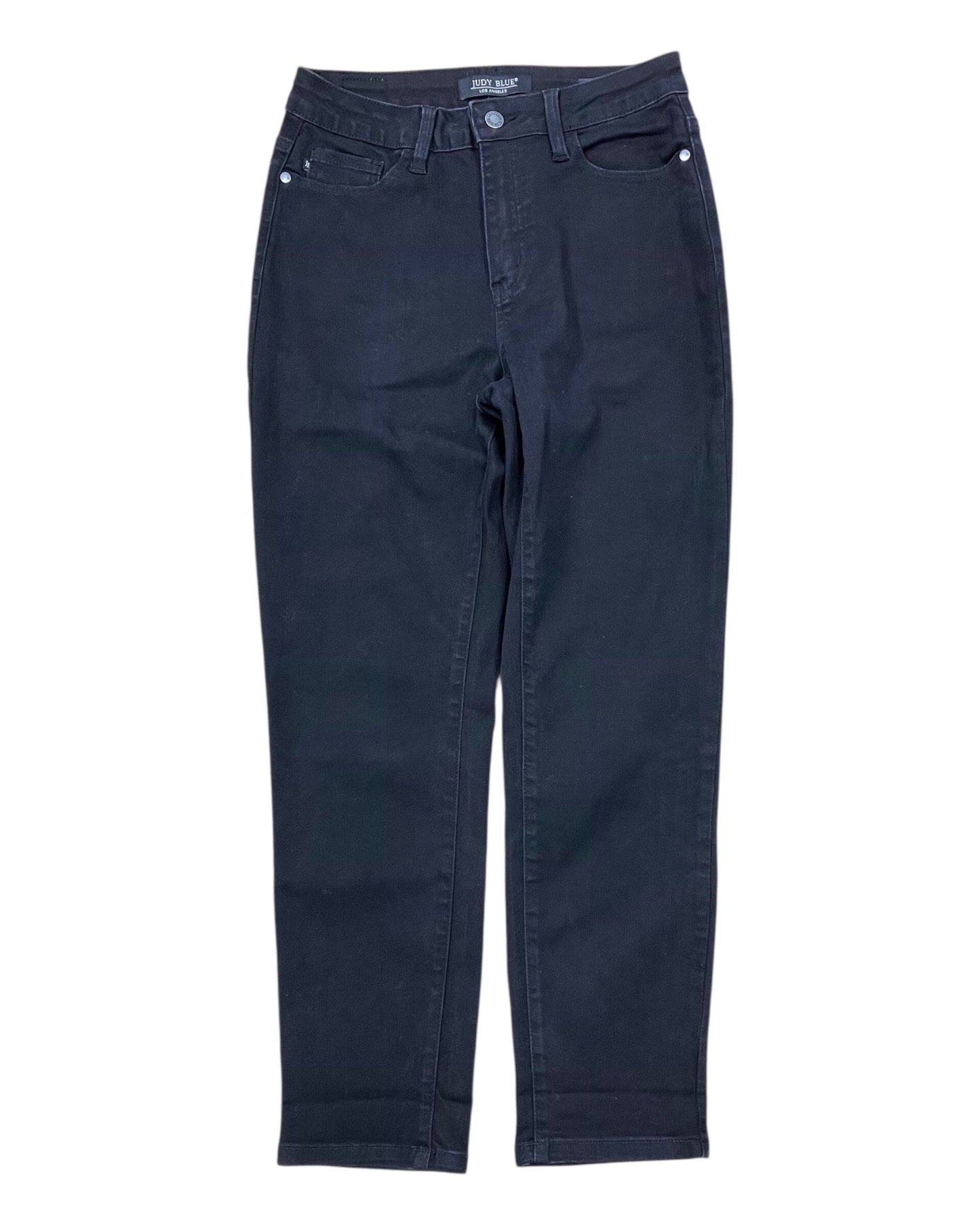 Jeans Boyfriend By Judy Blue In Black Denim, Size:4