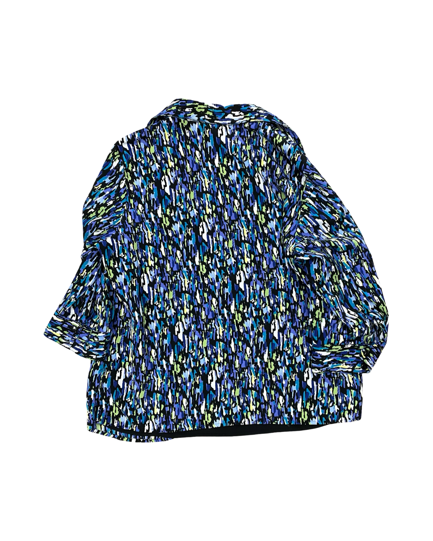Blouse Ss By Clothes Mentor In Black & Blue, Size:1X