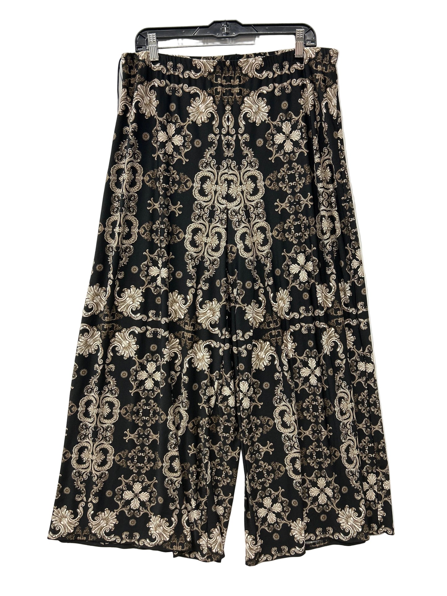 Pants Linen By Vince Camuto In Black & Cream, Size:Xl
