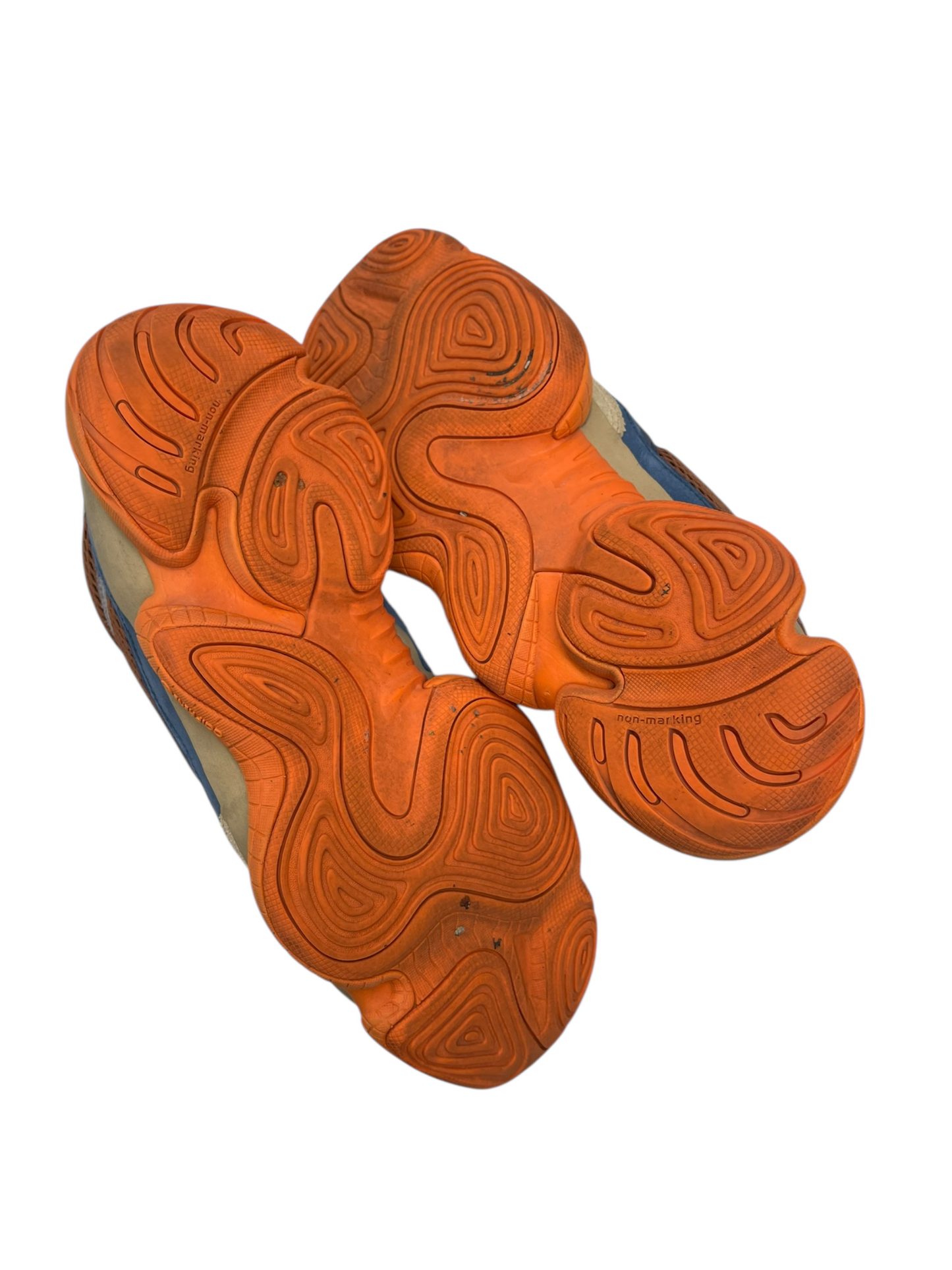 SHOES LUXURY DESIGNER by YEEZY In BLUE & ORANGE, Size: 12.5 MENS