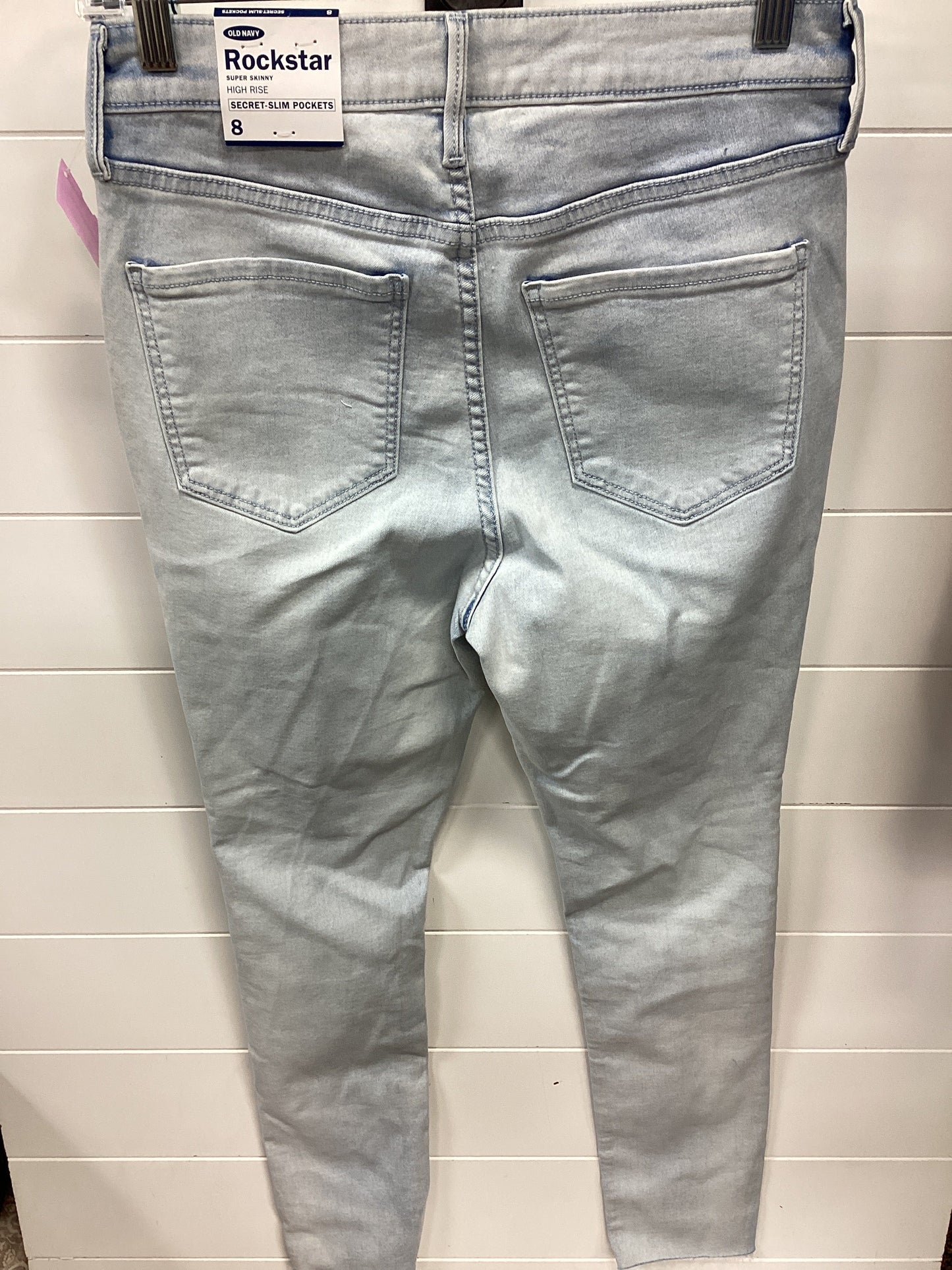 Jeans Skinny By Old Navy In Blue Denim, Size:8