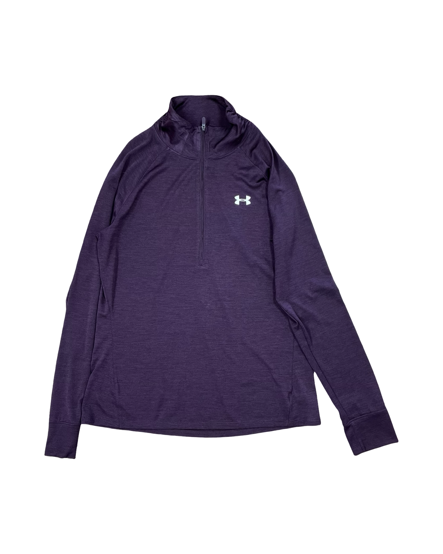 Athletic Top Ls Collar By Under Armour In Purple, Size:L