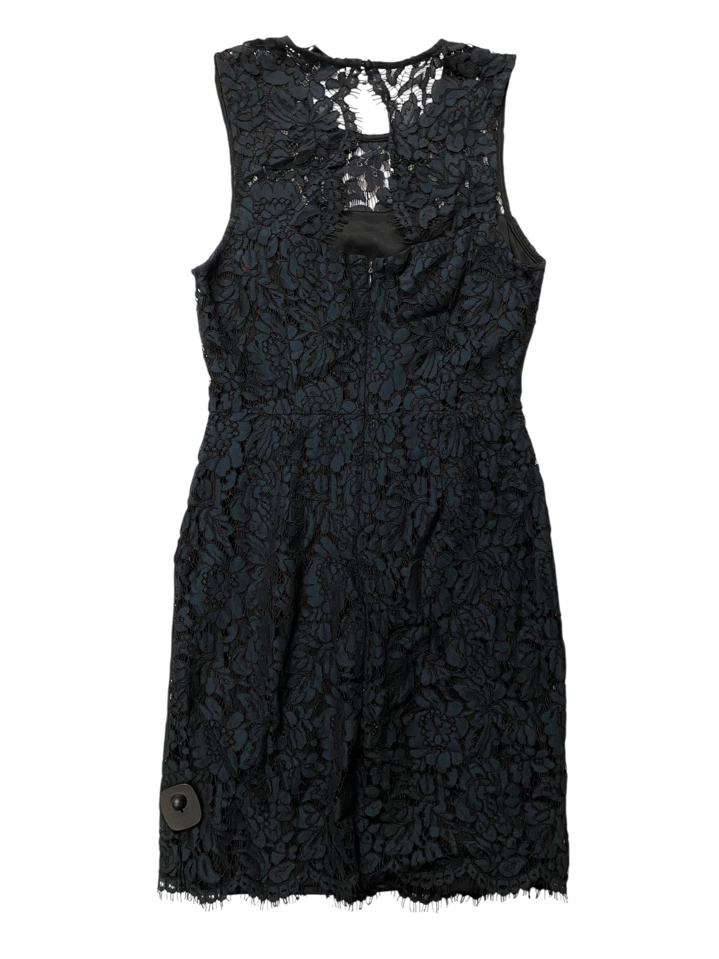 Dress Casual Midi By Banana Republic In Black & Blue, Size:6