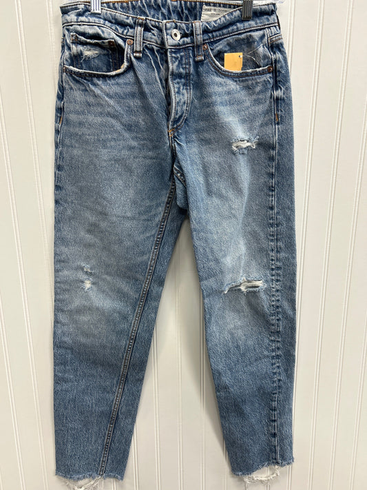 Jeans Straight By Rag And Bone In Blue Denim, Size:0