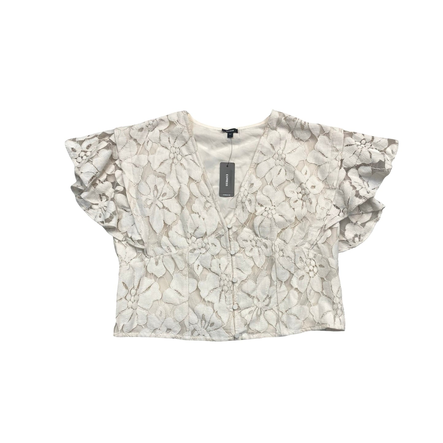 Top Ss By Express In Ivory, Size:L