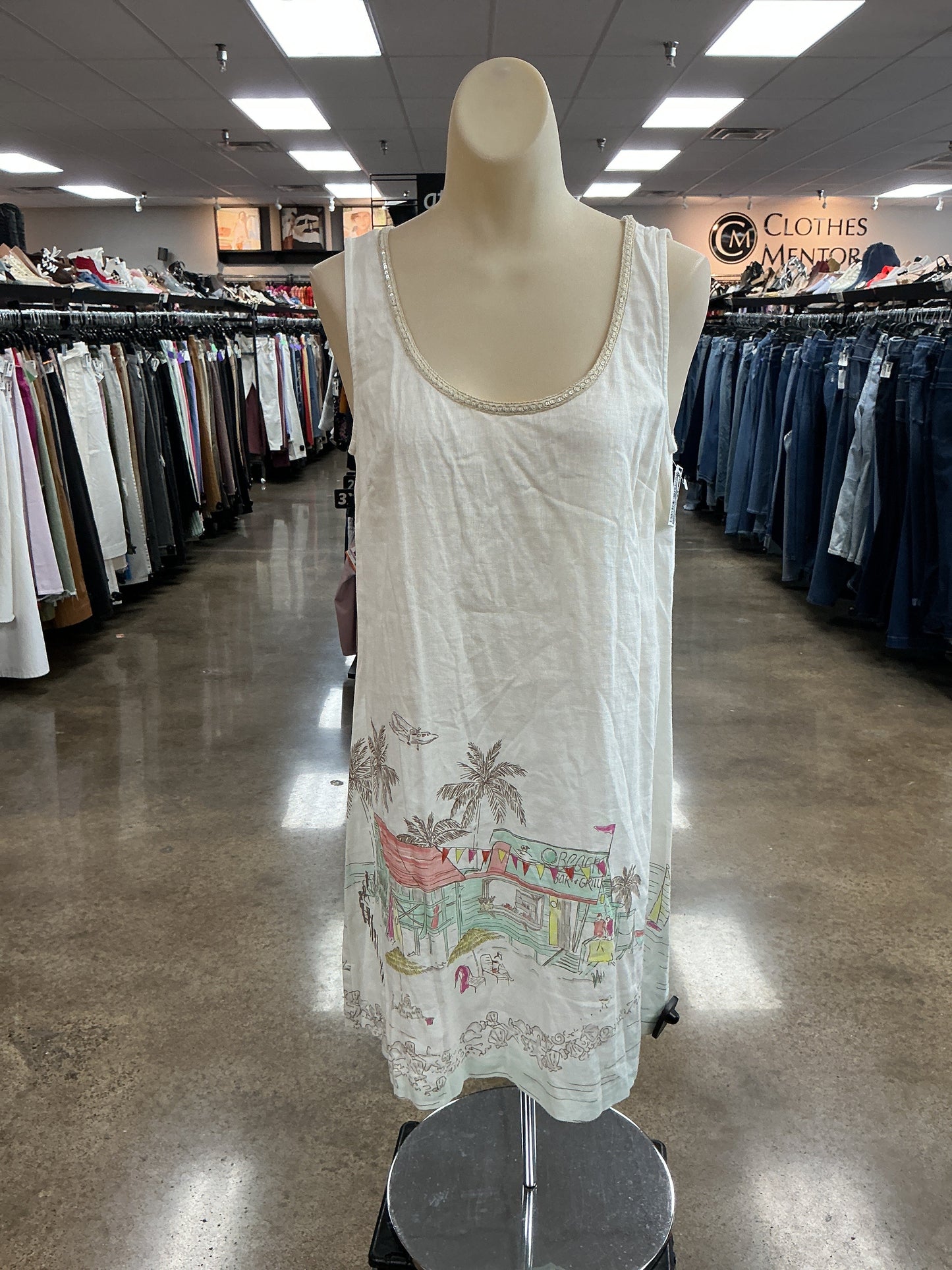 Dress Casual Short By Vineyard Vines In Cream, Size:S