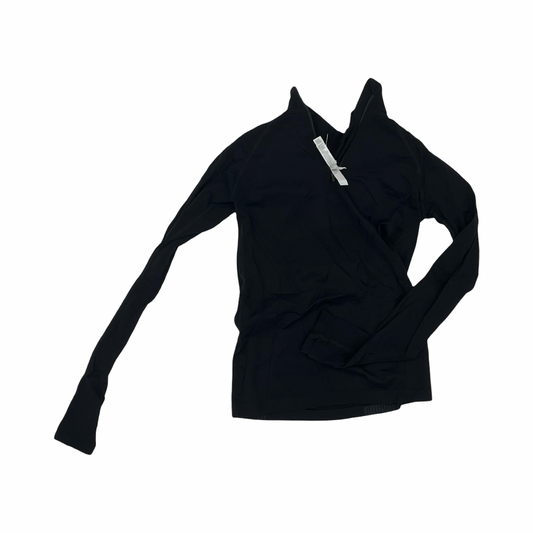 Athletic Top Ls Collar By Athleta In Black, Size:Xs