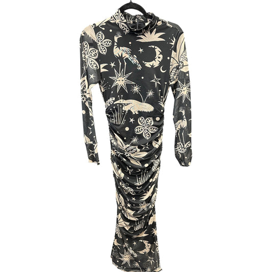 Dress Casual Maxi By Farm Rio In Black & Cream, Size:S