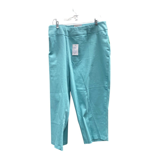 Capris By Croft And Barrow In Teal, Size:24