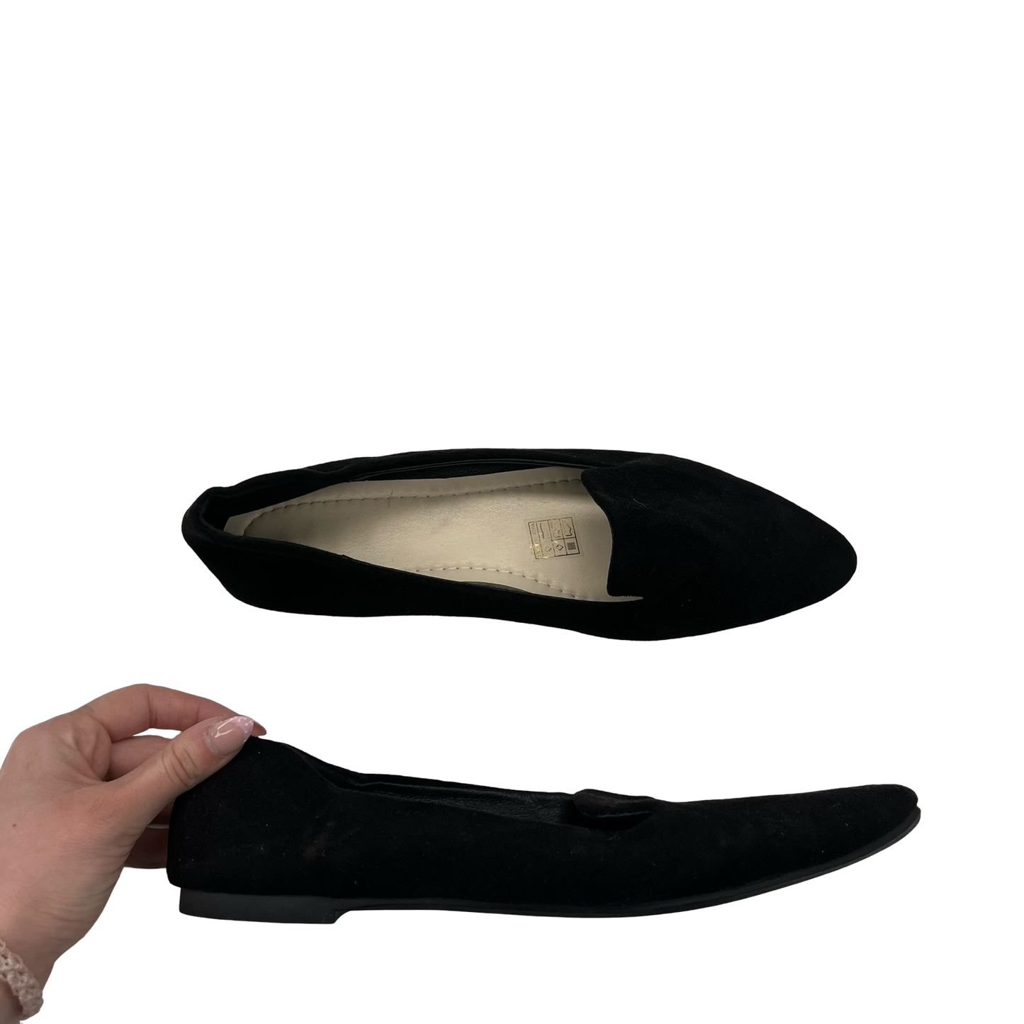 Shoes Flats By Cmf In Black, Size:11.5