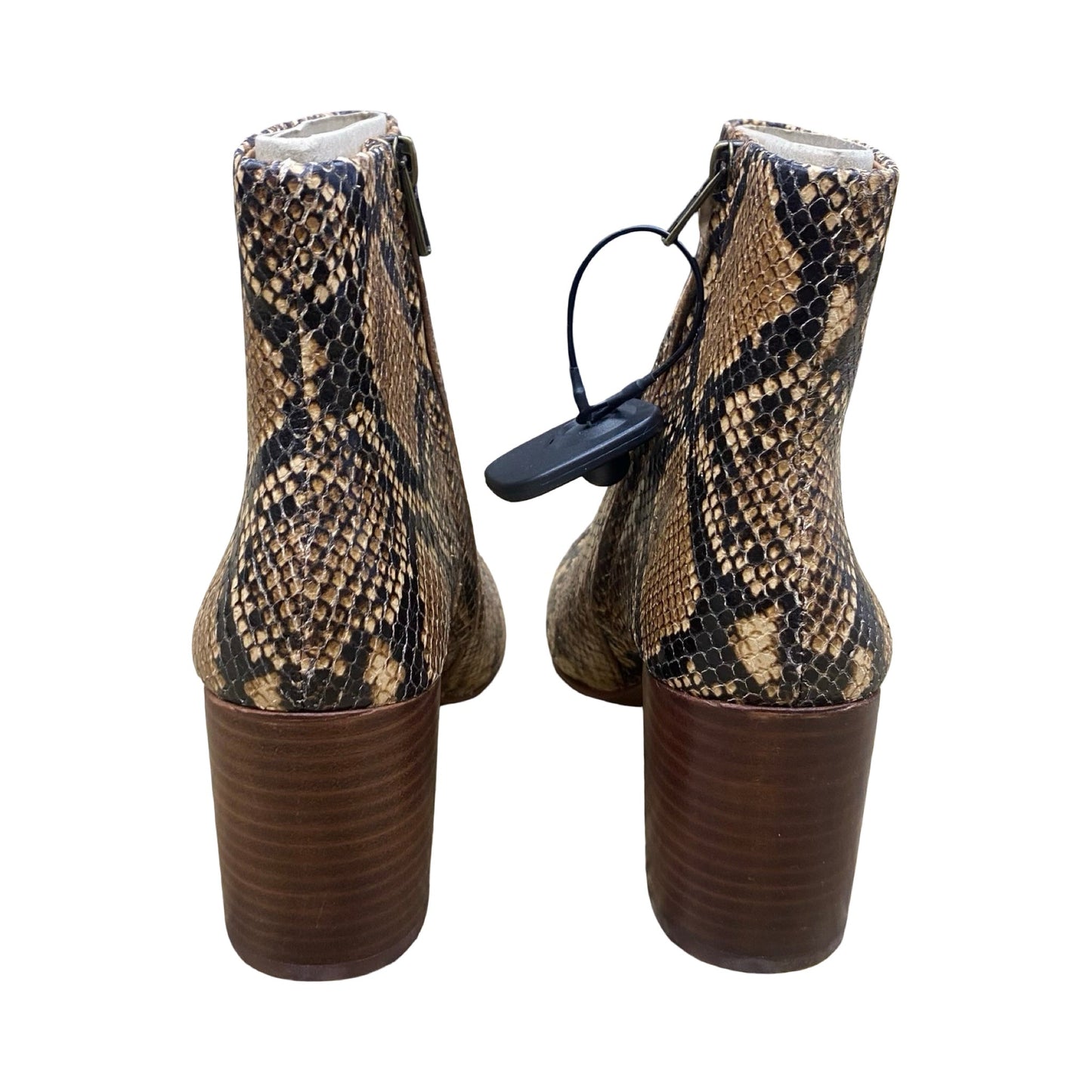 Boots Ankle Heels By Madewell In Snakeskin Print, Size:6