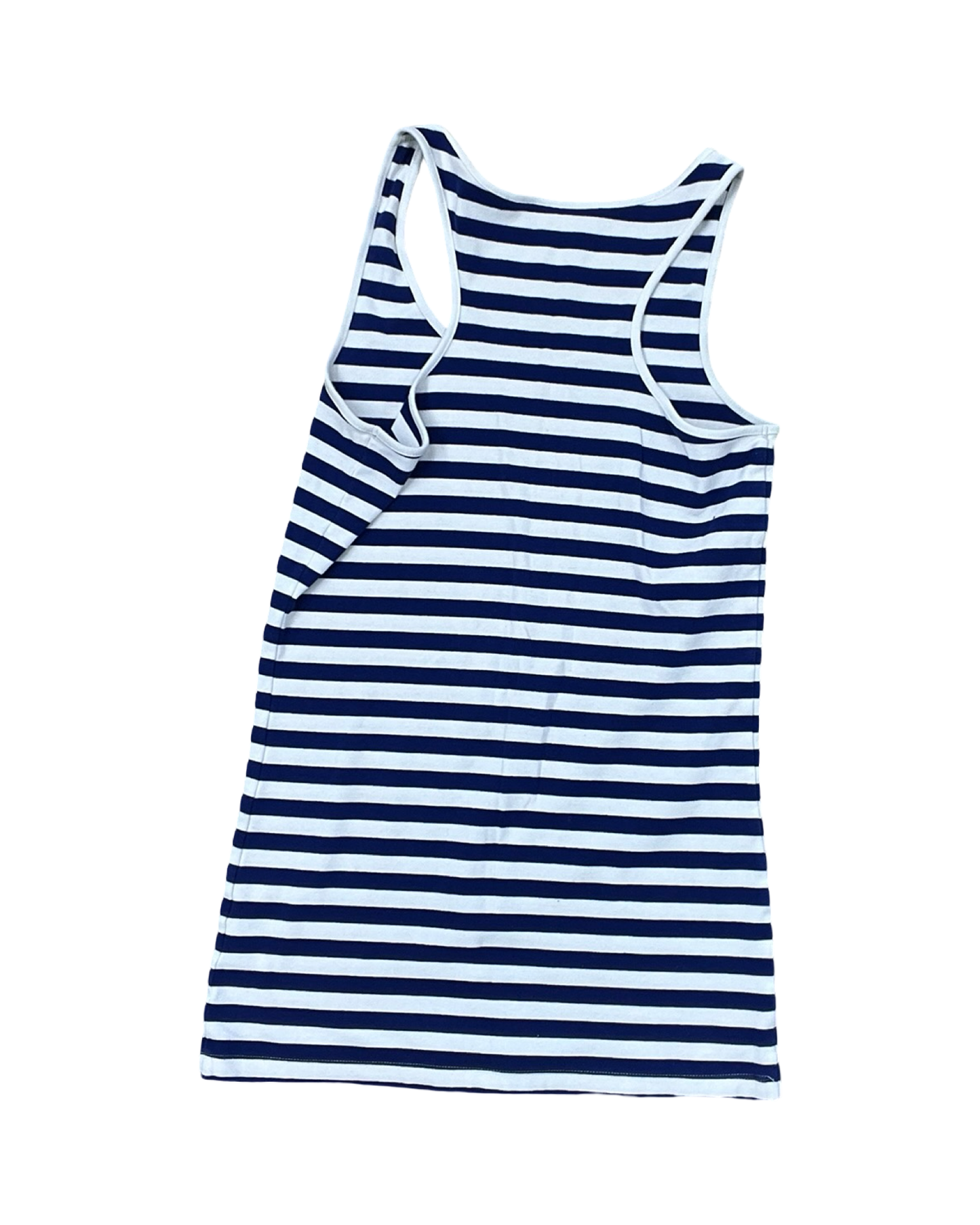 Top Sleeveless By Ana In Blue & White, Size:L