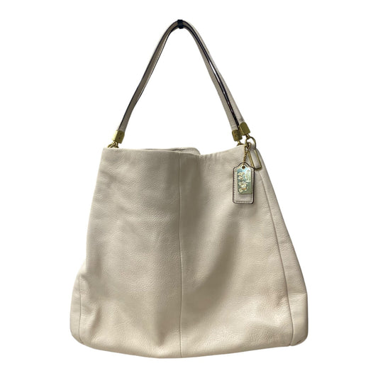Handbag Designer By Coach In Cream, Size:Medium