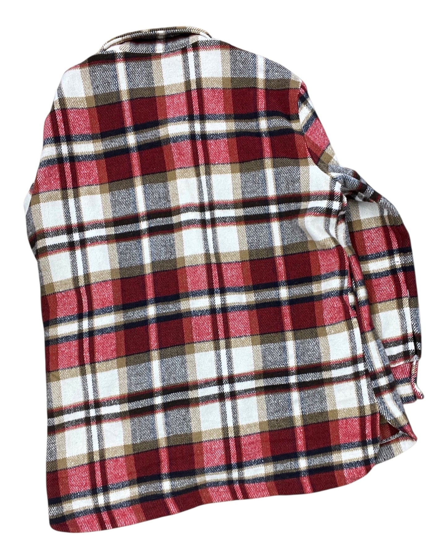Jacket Shirt By Clothes Mentor In Red & White, Size:Xl