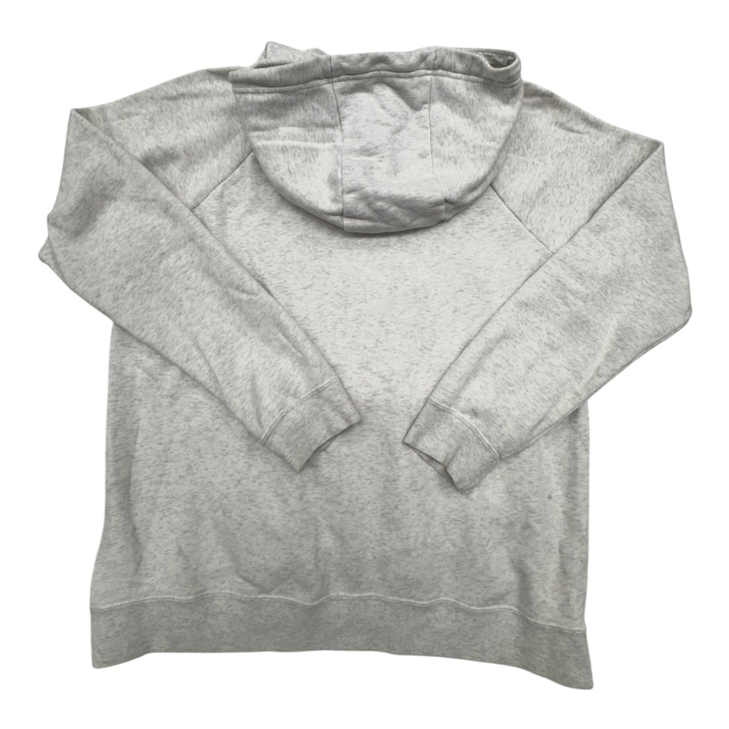 Sweatshirt Hoodie By Nike In Light Grey & White, Size:L