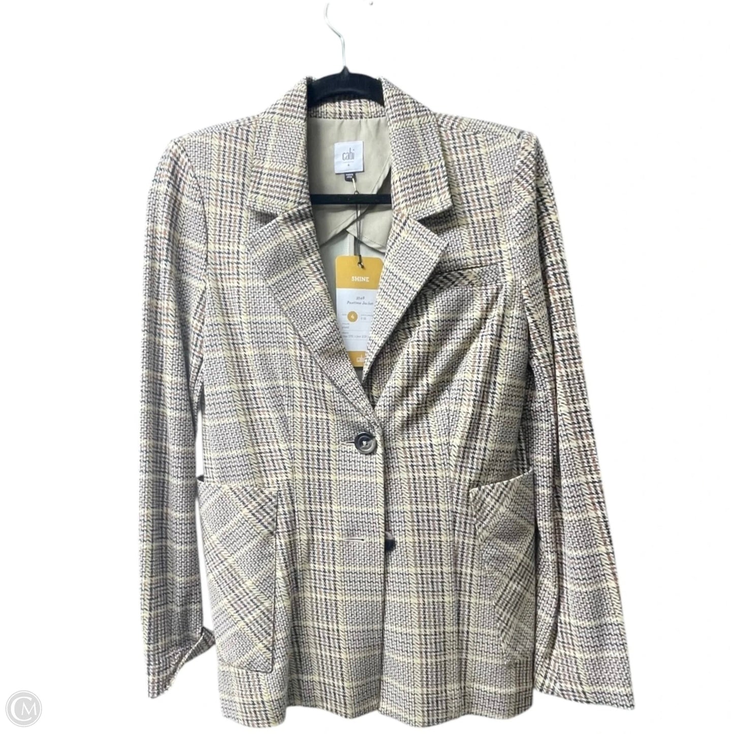 Blazer By Cabi In Plaid Pattern, Size: 4