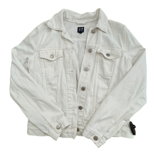 Jacket Denim By Gap In White Denim, Size:S