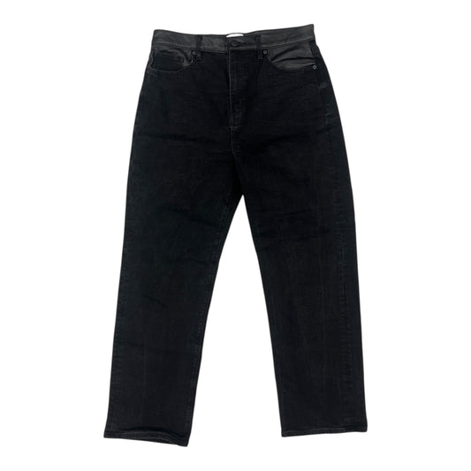 Jeans Straight By Loft In Black Denim, Size:8