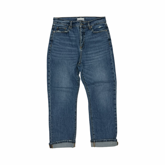 Jeans Straight By Oggi In Blue Denim, Size:4