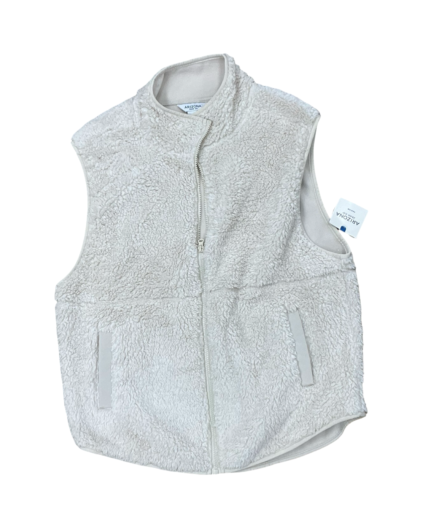 Vest Faux Fur & Sherpa By Clothes Mentor In Tan, Size:M