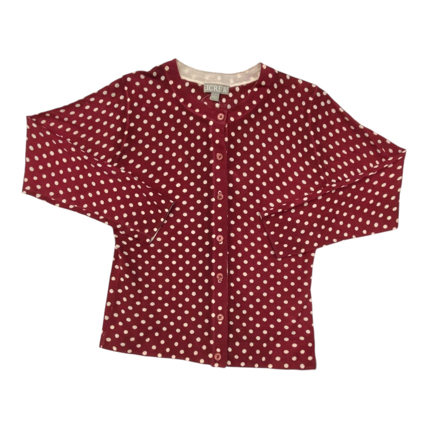 Sweater Cardigan By J. Crew In Polkadot Pattern, Size:S
